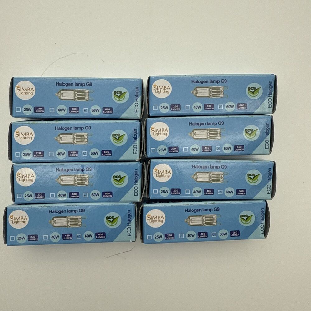 [8 Pack] LED G9 60W Replacement JCD Bi-Pin Base 120V 2700K Warm White